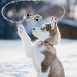 Infinity Symbol Bracelet with Paw Print Charm & Zirconia