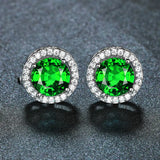 Smaragd en Diamant Oorbellen