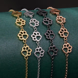 Sterling Silver Dog Paw Print Bracelet – Adjustable Bracelet