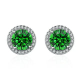Smaragd en Diamant Oorbellen