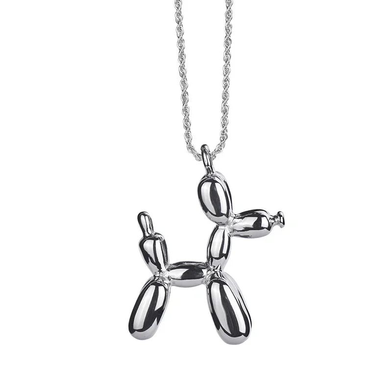 Balloon Dog Necklace – Playful Women's Necklace with Animal Pendant in Gold Look