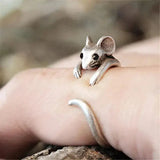 Zilveren Vintage Ring met Muis