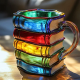 Handcrafted Colorful Book Mug