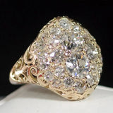 Vintage Kerek Gouden Ring met Diamant